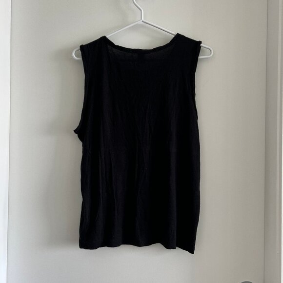 (2for$10) Forever 21 Black Leopard Studded Sleeveless Tank Top - Picture 2 of 8